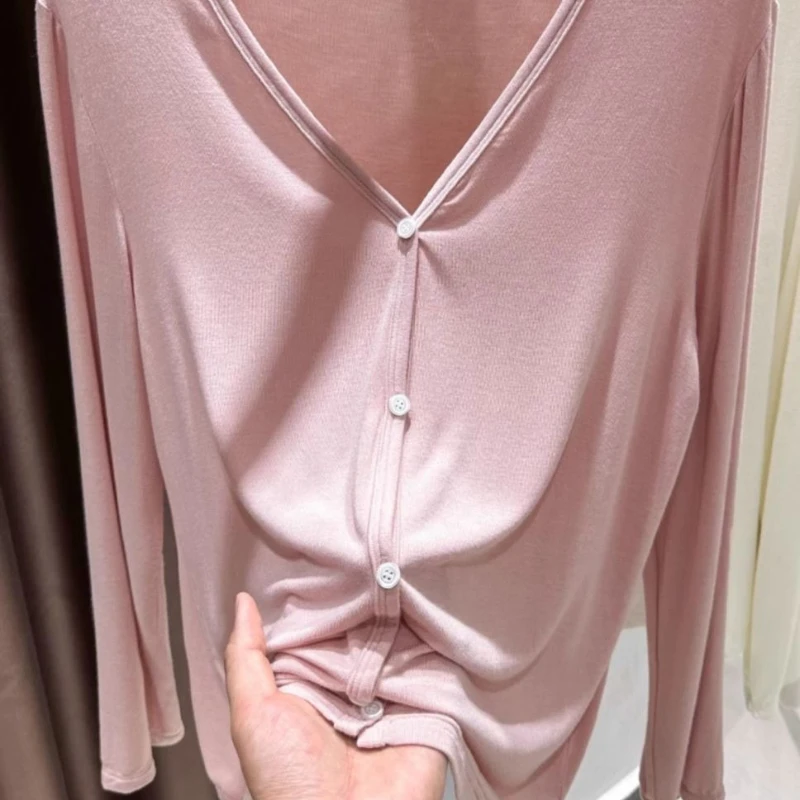 Women's Summer Shawl Sun Protection Clothes Spring Autumn Matching Skirts Camisoles V-neck Cardigans Thin Jackets thumbnail 5