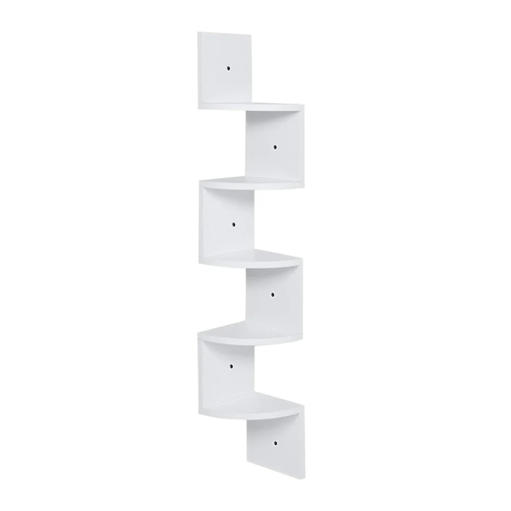 5-layer wooden wall rack corner rack wall-mounted bookshelf modern simple home decoration storage thumbnail 5