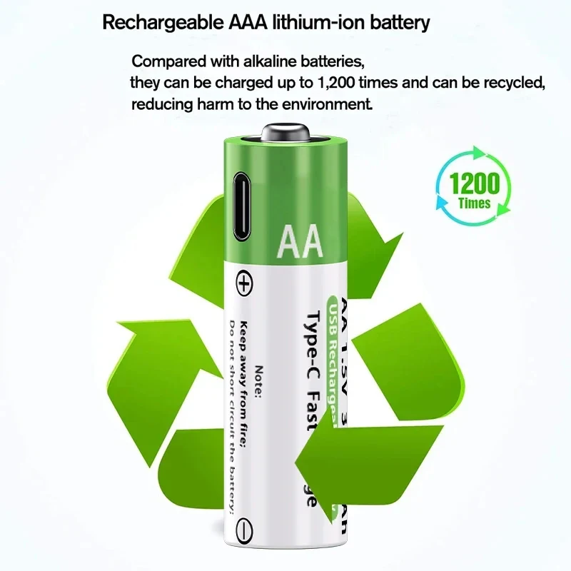 LIKEKALA Lithium-Ion Battery Type-C Rechargeable High-Capacity Battery AA&AAA Battery For remote control, mouse, electric toys thumbnail 4