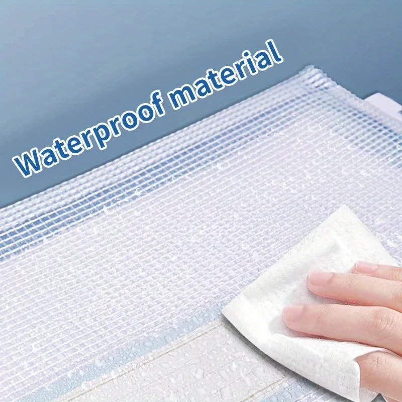 Morandi Grid File Bag Thick A4 Transparent Zipper Pouch Waterproof Exam Document Organizer Stationery Pencil Case for Students thumbnail 4
