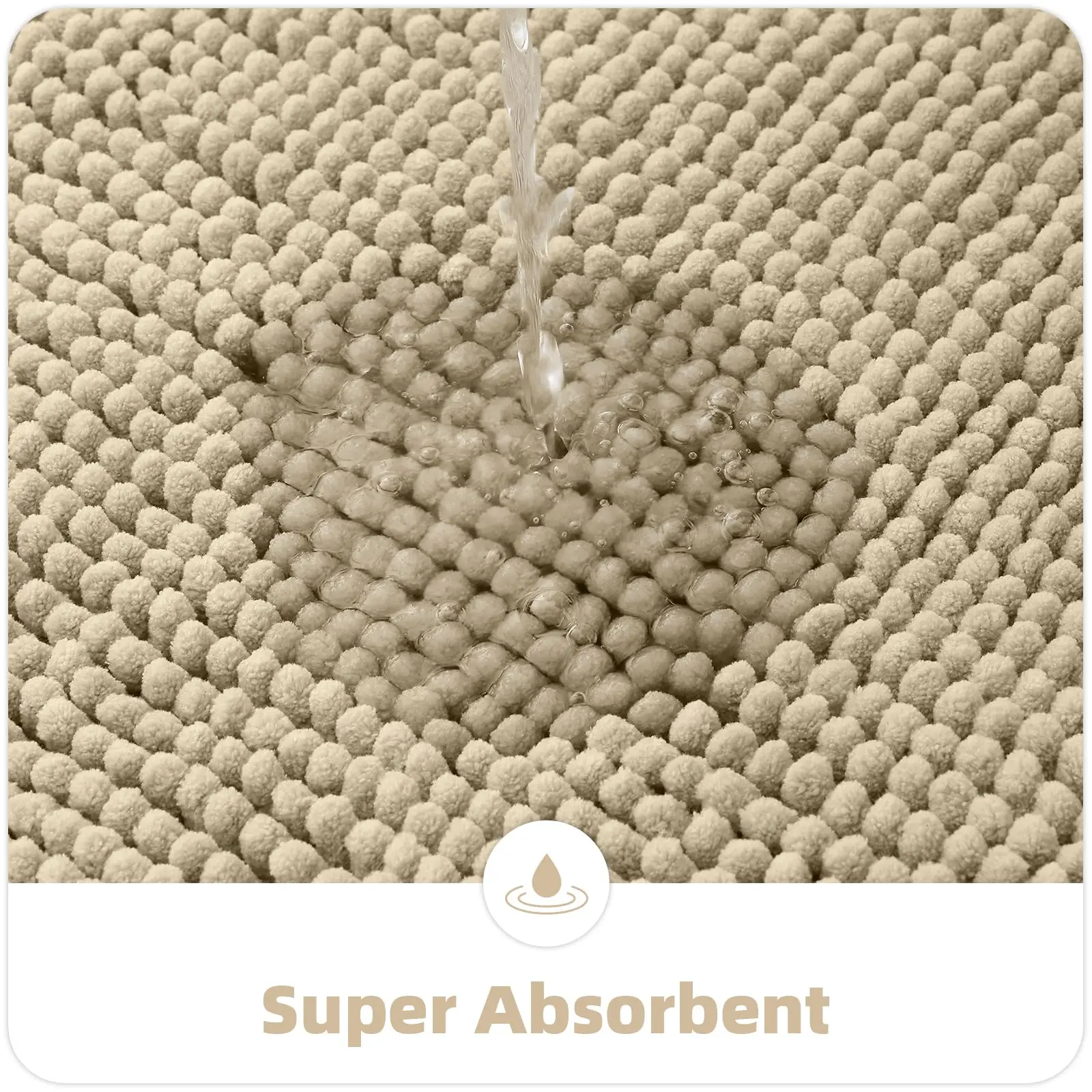 Olanly Chenille Bath Mats Extra Soft Comfort Bathroom Mats Super Absorbent Non Slip Fluffy Mats Machine-Washable Dry Bath Rugs thumbnail 5