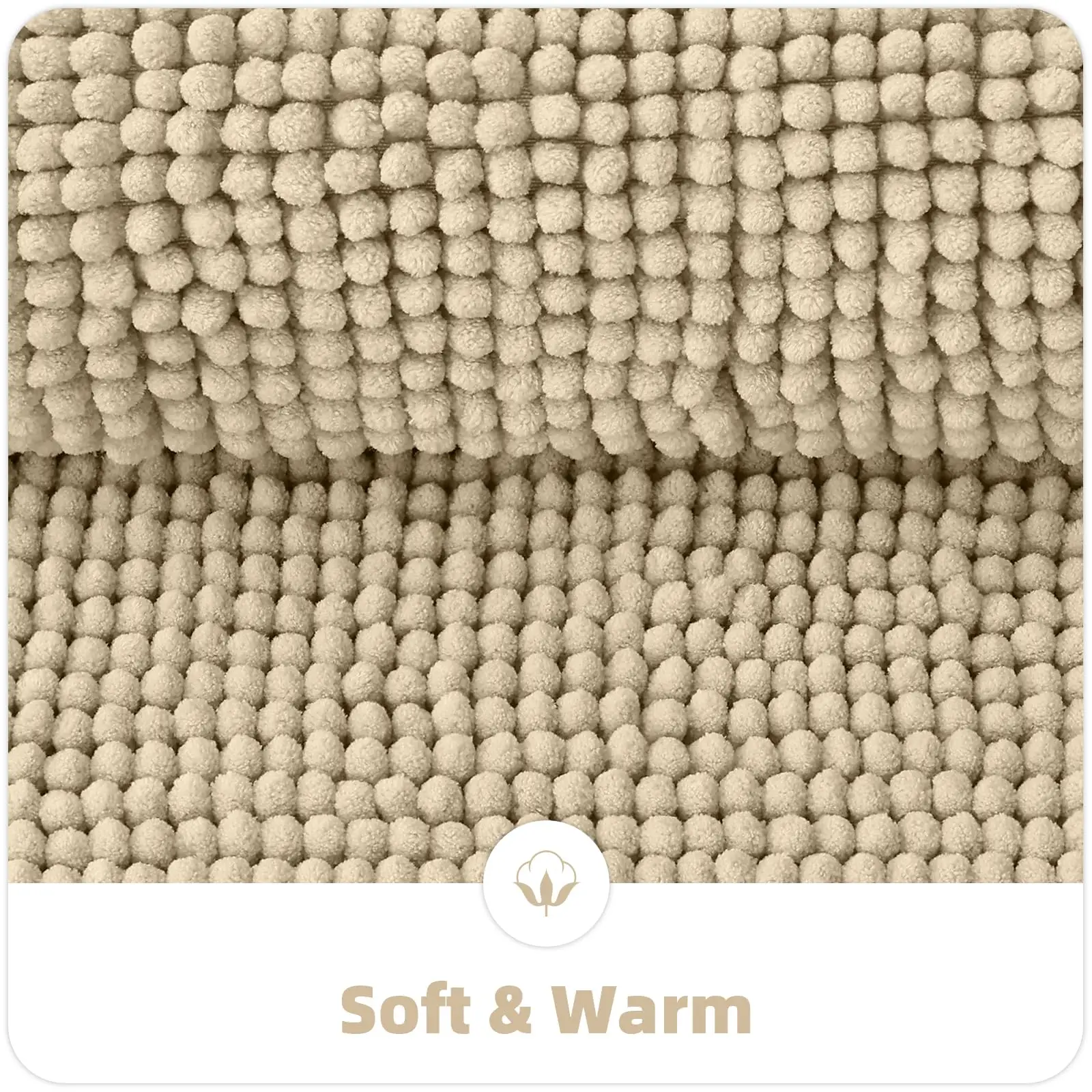 Olanly Chenille Bath Mats Extra Soft Comfort Bathroom Mats Super Absorbent Non Slip Fluffy Mats Machine-Washable Dry Bath Rugs thumbnail 6