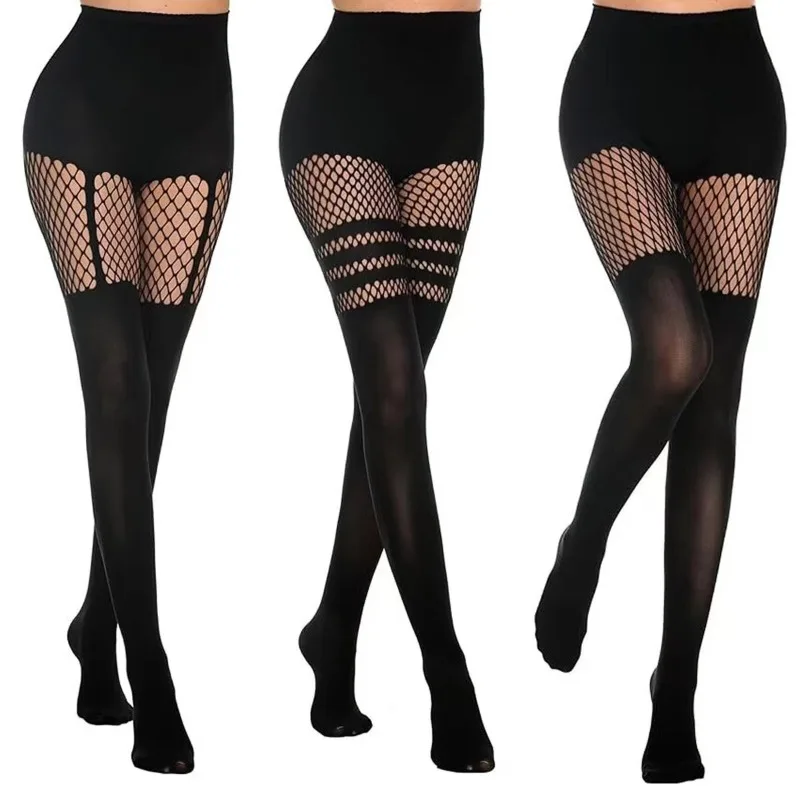 Sexy Hot Selling Women's Long Fishnet Stockings Fish Net splice Web Pantyhose Lingerie tights Thigh High Stocking