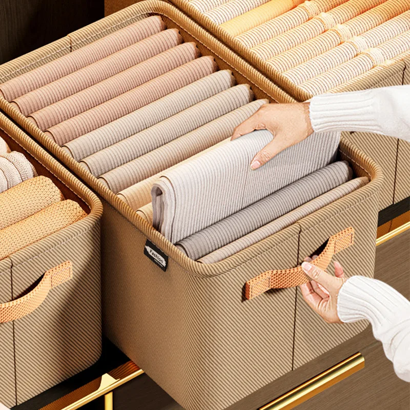 Thicken Clothes Organizer Pants Sweater Storage Cabinets Drawers Organizer Jeans Storage Box Wardrobe Clothes Storage Organizers thumbnail 6