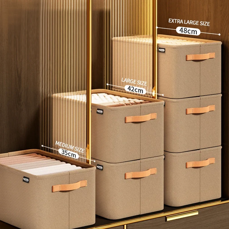 Thicken Clothes Organizer Pants Sweater Storage Cabinets Drawers Organizer Jeans Storage Box Wardrobe Clothes Storage Organizers thumbnail 2