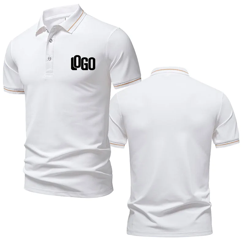 Summer men's and women's polo shirts custom logo embroidery printing polyester clothing private group company design top DIY wor