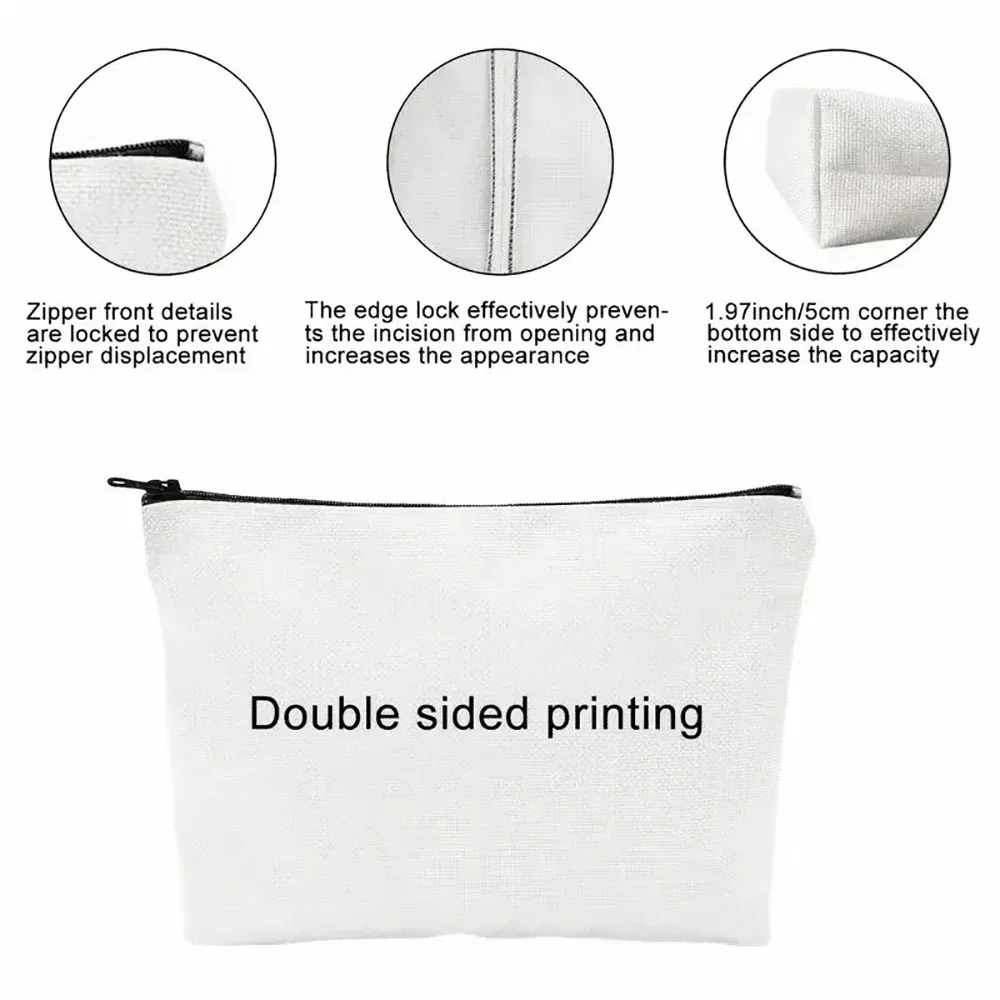 Custom Name Vintage Cute Girl Pattern Makeup Bag Handbag Toiletry Bag Pencil Case Holiday Gift Cosmetic Bag thumbnail 6