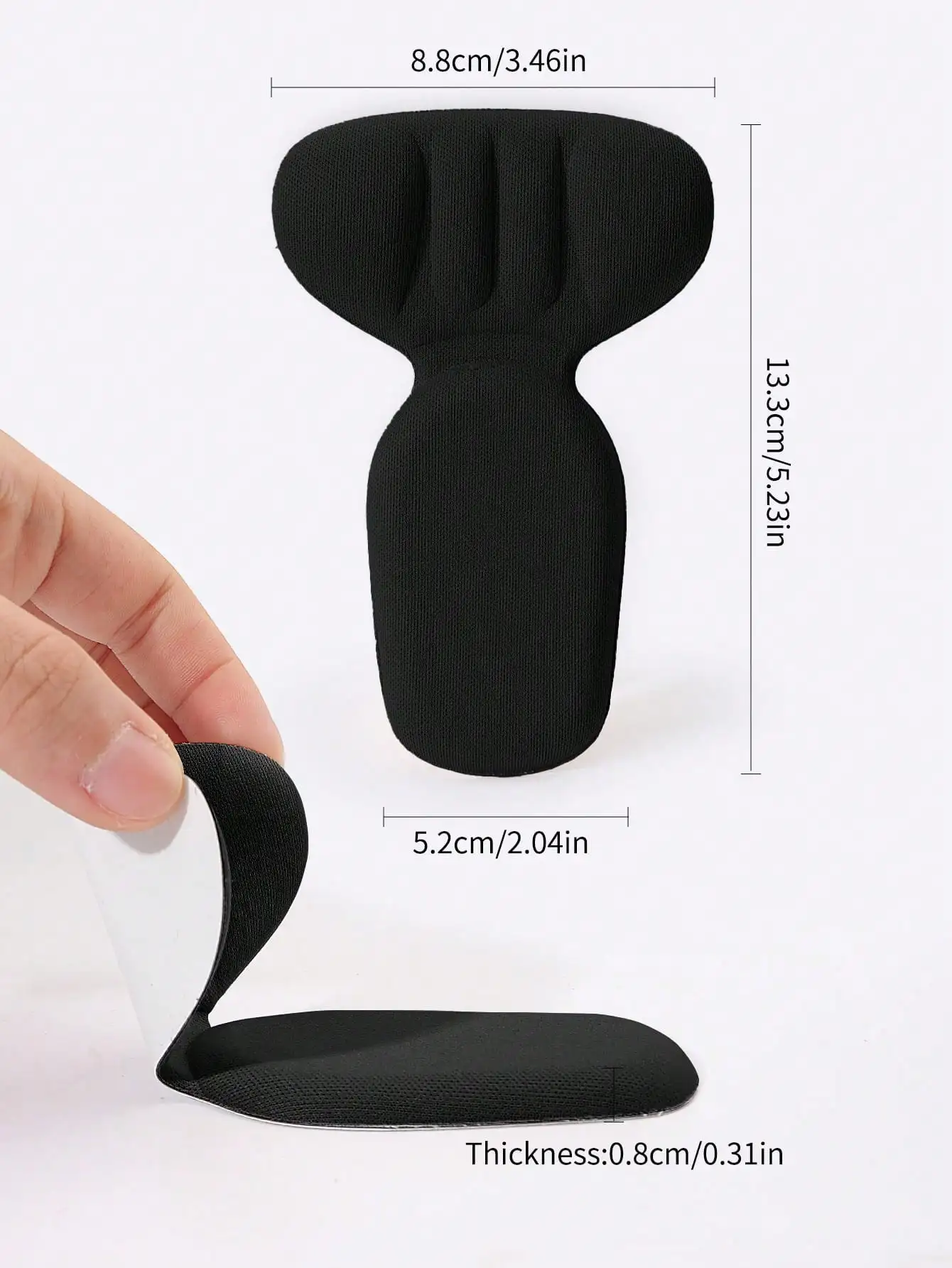 5 Pairs of Heel Cushion Inserts, Elastic Shoe Inserts, Large Shoe Heel Pads, Inserts for Men and Women, Improve the Fit and Comfort of Shoes, Prevent Heel Slipping and Blisters thumbnail 4