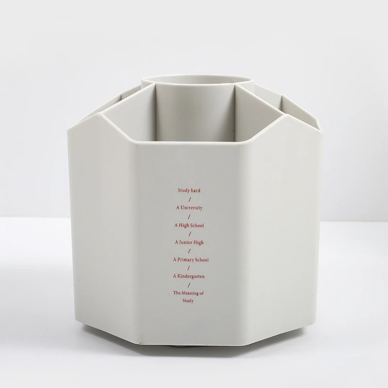 5-hole Large-capacity Rotating Pen Holder Storage Box Office Desktop Stationery Pen Holder Simple Student Supplies thumbnail 5