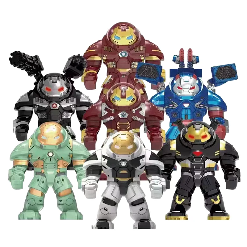 New Marvel superhero anime character Spider Man, Thanos, Iron Man, assembled building block toys, plush children's toys, gifts thumbnail 5
