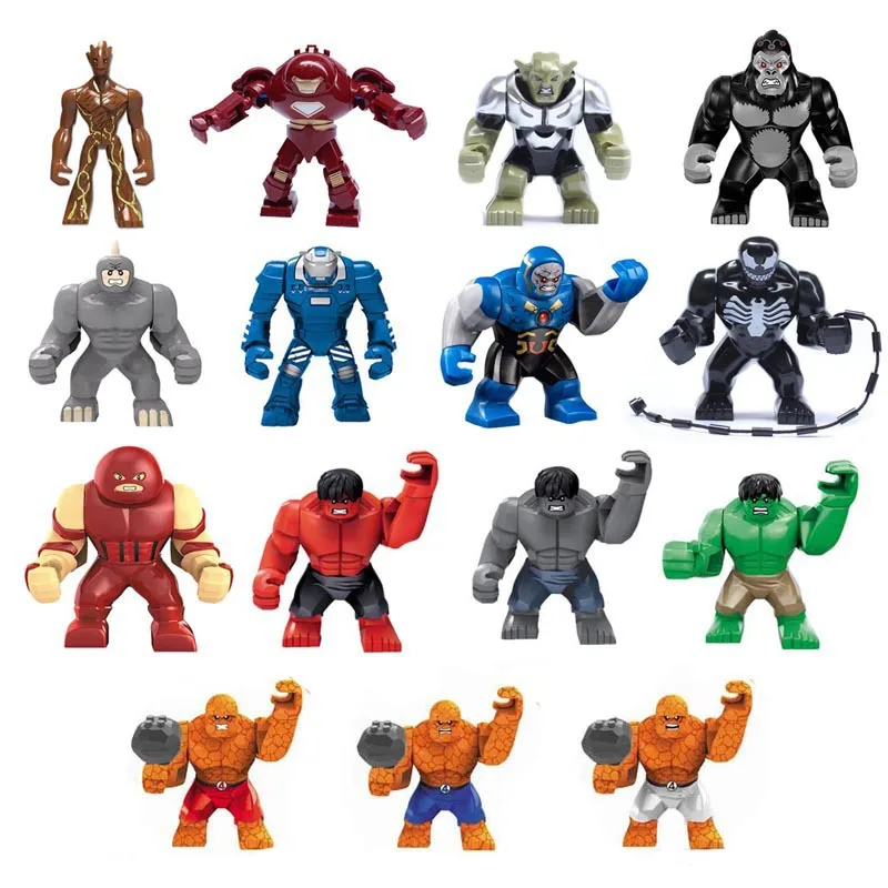 New Marvel superhero anime character Spider Man, Thanos, Iron Man, assembled building block toys, plush children's toys, gifts thumbnail 2