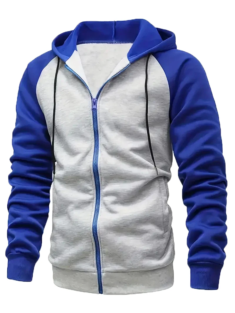 Autumn Winter New Zipper Fleece Hooded Coat Casual Men Women Plus Size Loose Pullover Fashion Raglan Sleeves Sweatshirt Top thumbnail 6