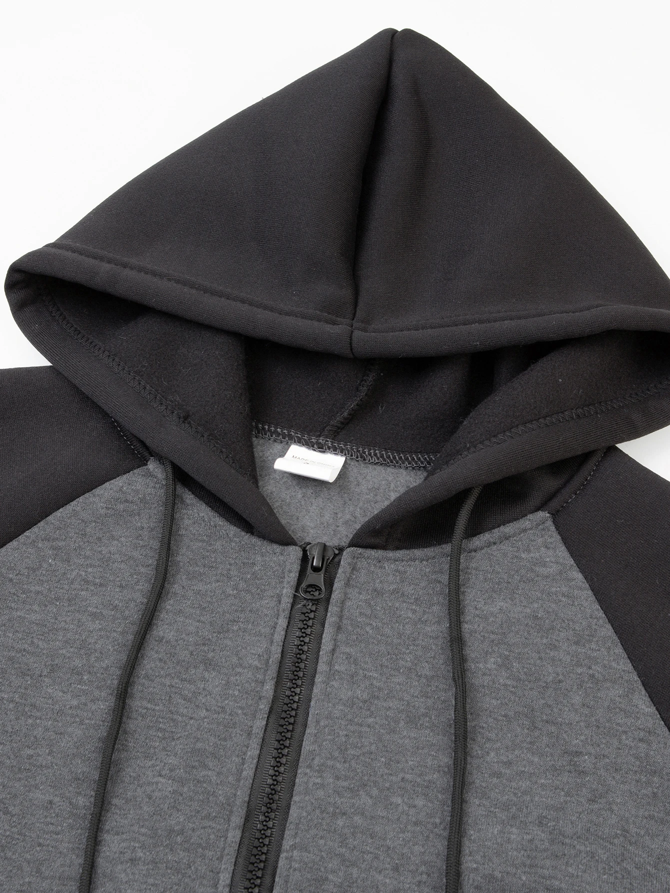Autumn Winter New Zipper Fleece Hooded Coat Casual Men Women Plus Size Loose Pullover Fashion Raglan Sleeves Sweatshirt Top thumbnail 3