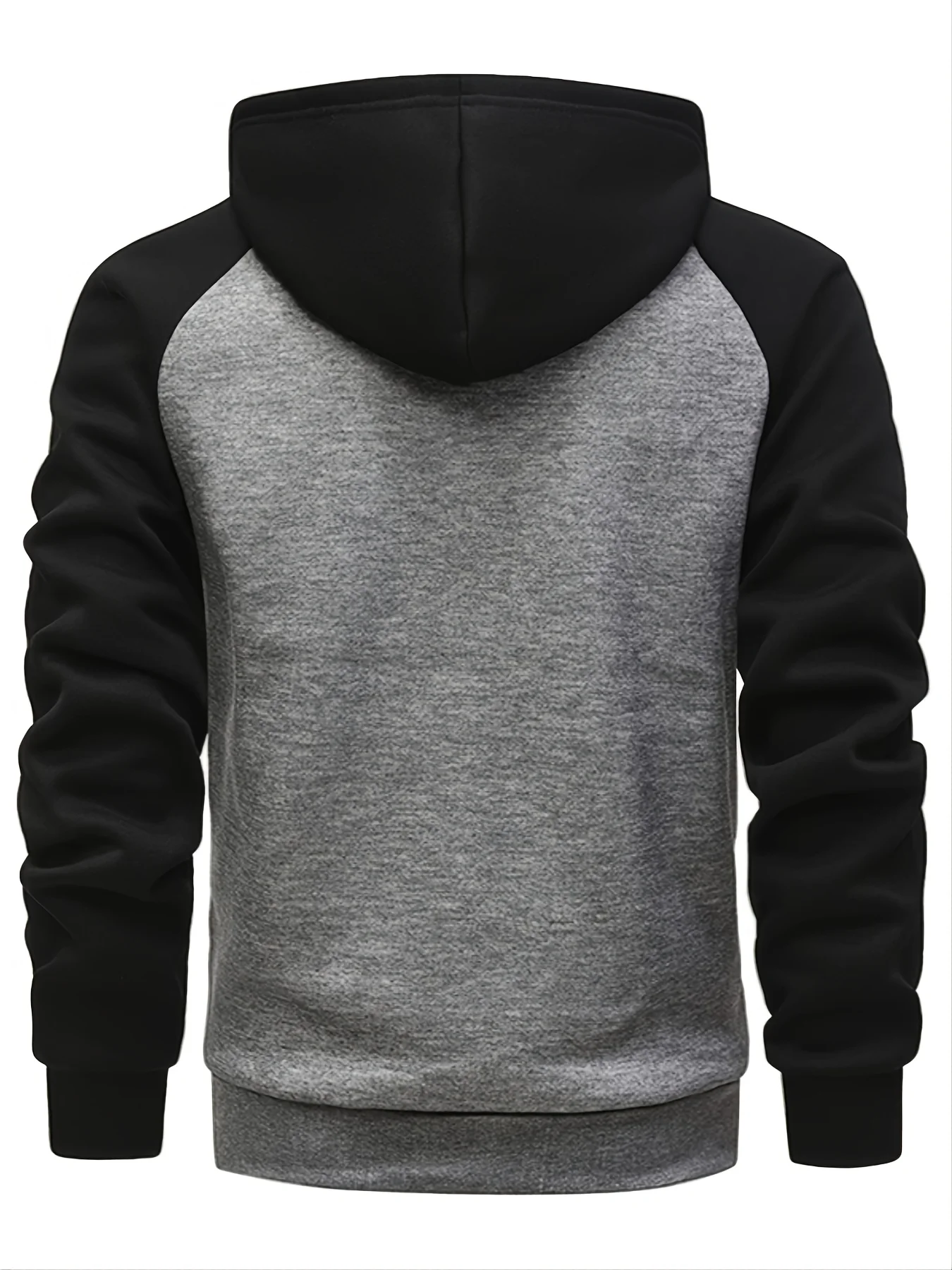 Autumn Winter New Zipper Fleece Hooded Coat Casual Men Women Plus Size Loose Pullover Fashion Raglan Sleeves Sweatshirt Top thumbnail 2