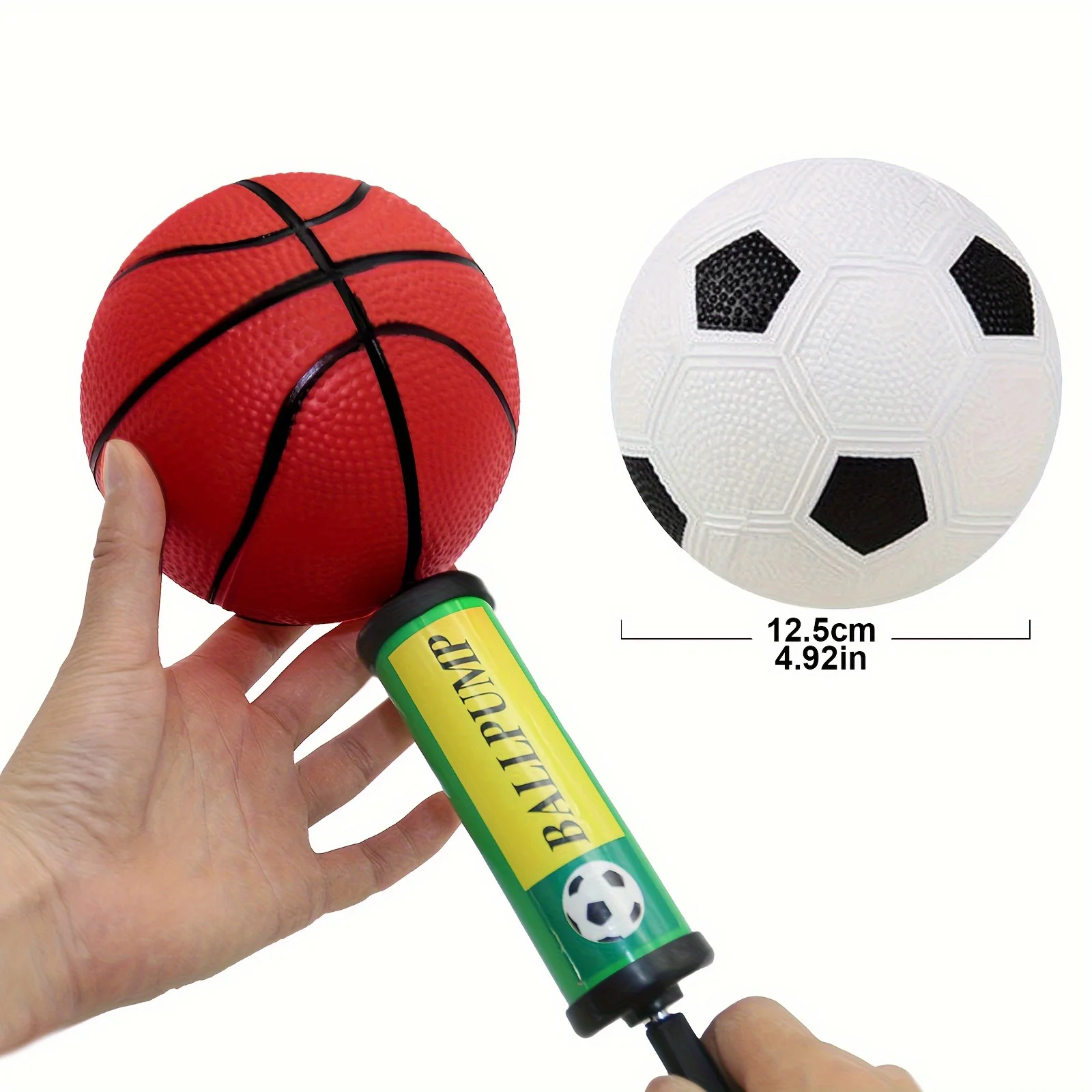 5" Mini Inflatable Basketball Football Outdoor Sports Throwing Games Summer Swimming Pool Beach Floating Accessories JXB thumbnail 2