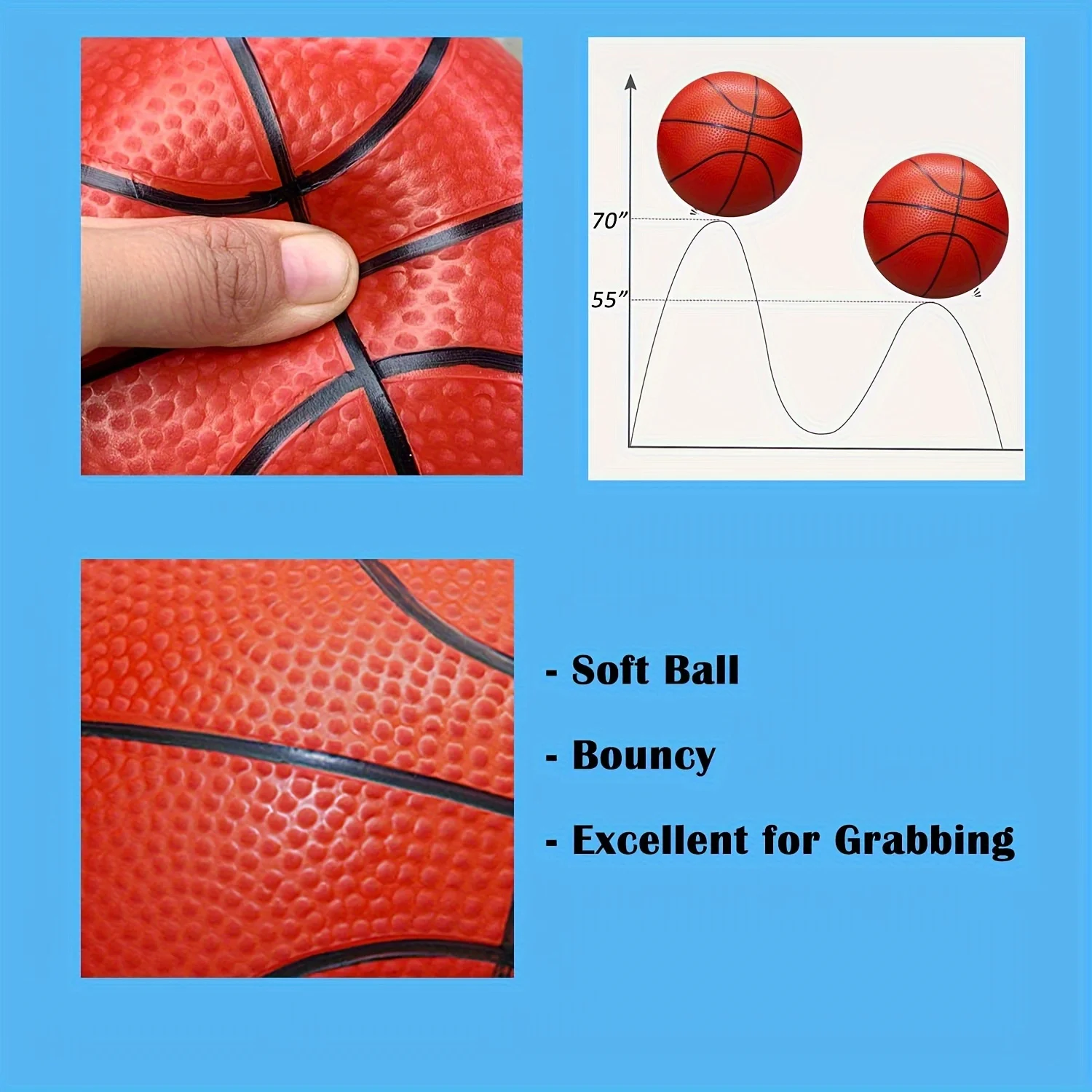 5" Mini Inflatable Basketball Football Outdoor Sports Throwing Games Summer Swimming Pool Beach Floating Accessories JXB thumbnail 3