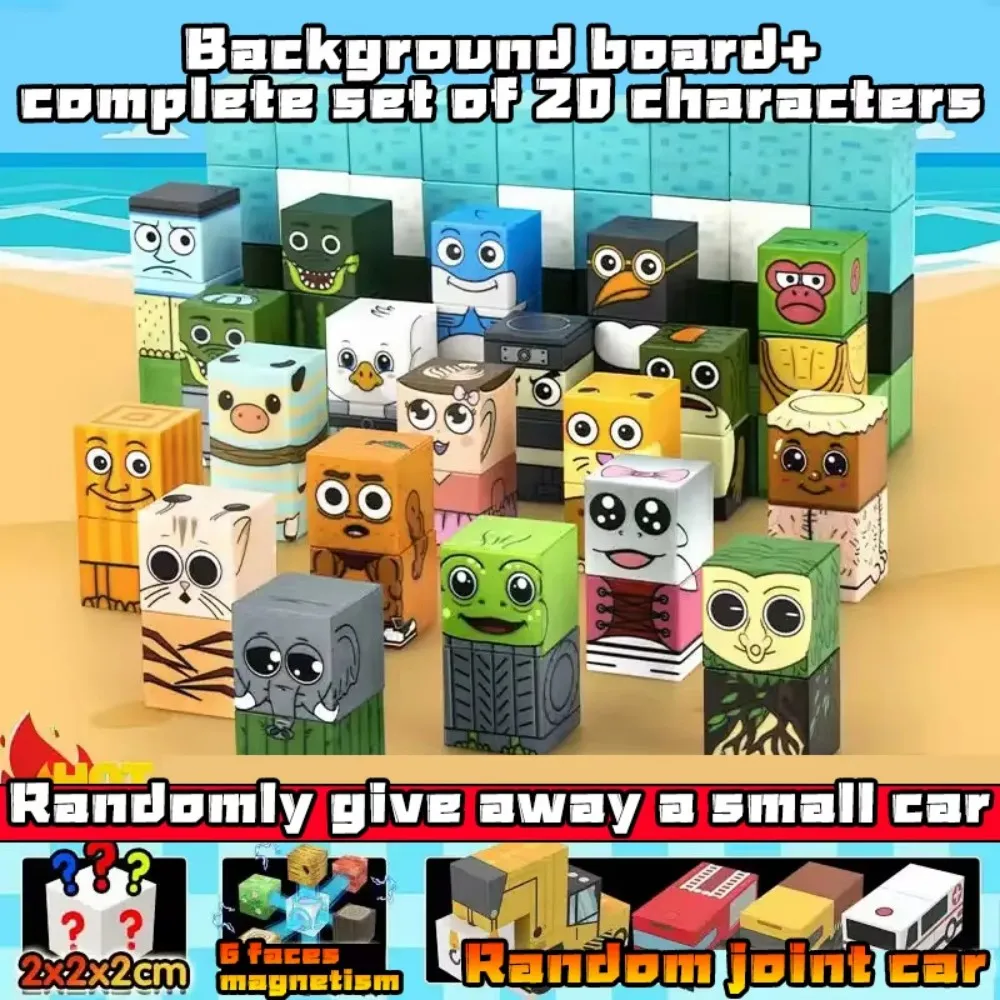 94pcs children's magnetic building blocks - Brainrot character DIY toys and Tung Sahur&Turarero STEM educational creativity thumbnail 2