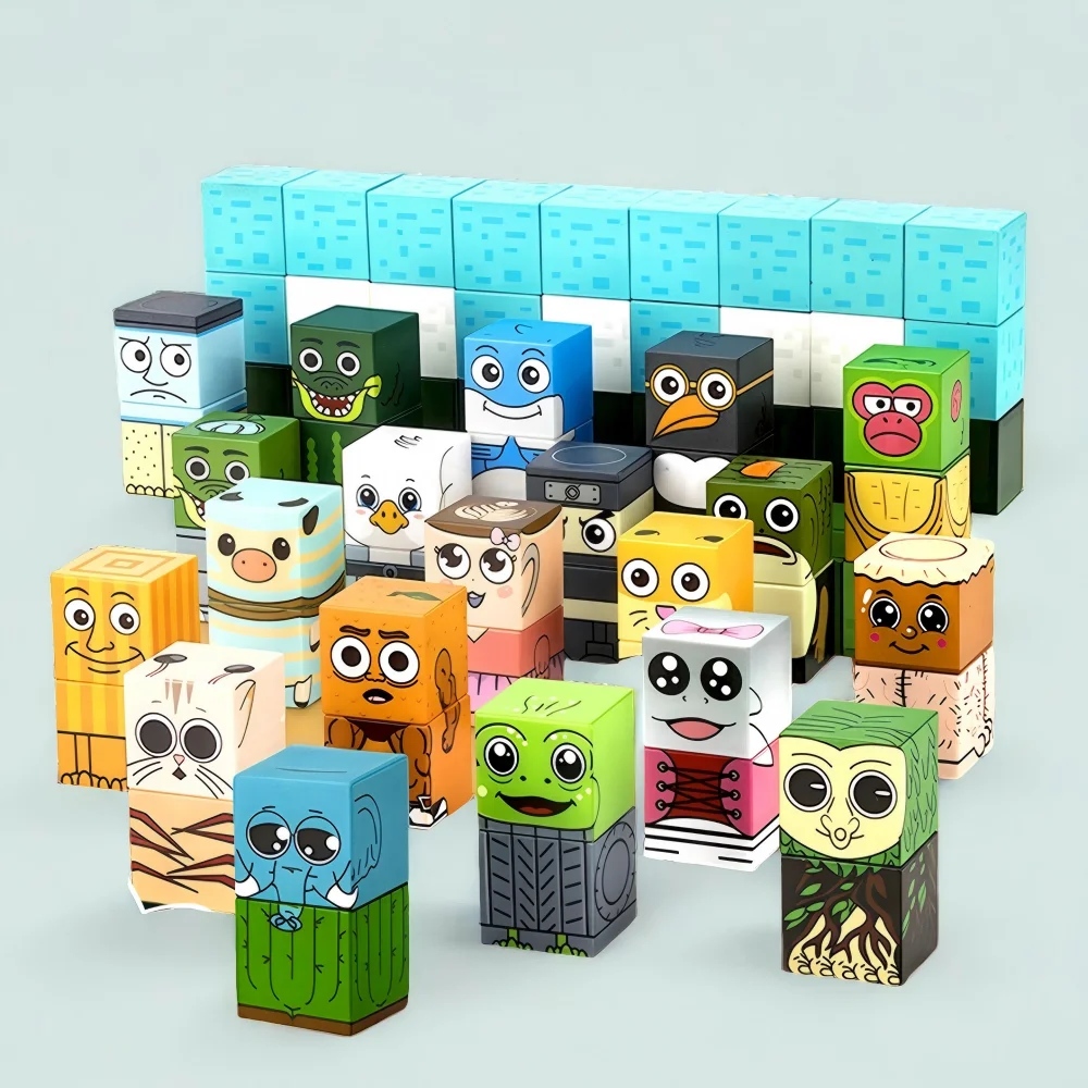 94pcs children's magnetic building blocks - Brainrot character DIY toys and Tung Sahur&Turarero STEM educational creativity thumbnail 5