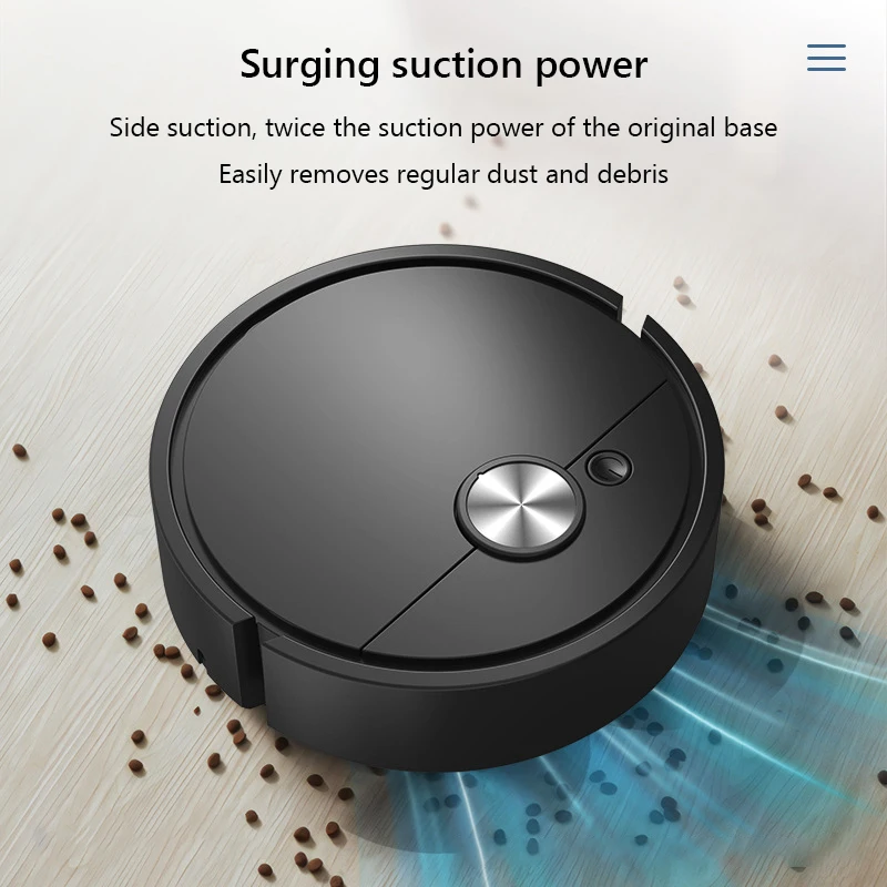 3 in 1 Sweeping Robot Vacuum Cleaner Mopping Smart Home USB Rechargeable Vacuum Mop Robot Sweep Floor Robot for Home Office thumbnail 2