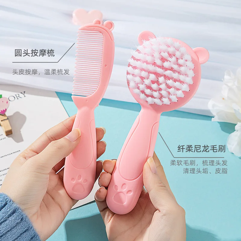 Baby Comb Hair Removal Brush Newborn Boys and Girls Baby Shampoo Soft Brush Comfortable and Suitable for Infants Aged 0-3 Years thumbnail 3