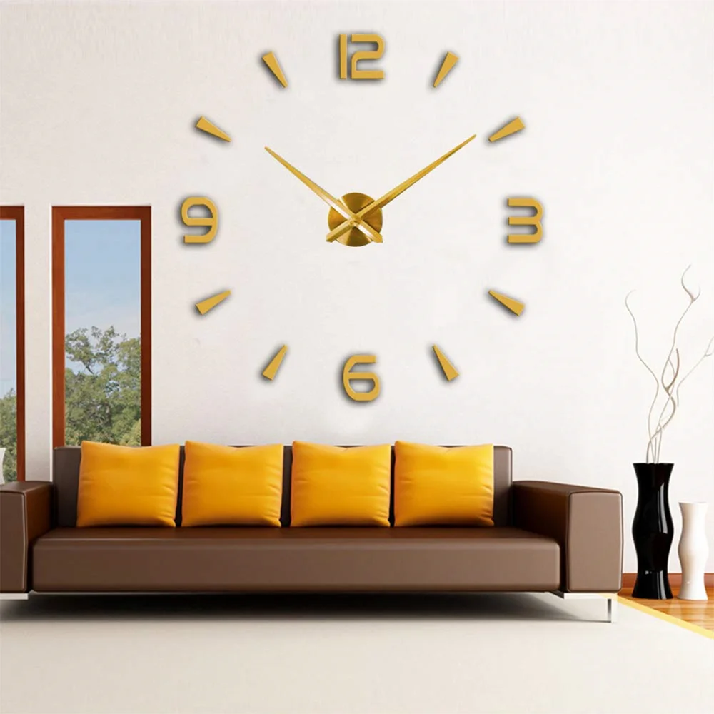 Large 3D Wall Clock Luminous Classic Wall Clocks DIY Digital Clock Wall Watches Stickers Silent Clock for Home Living Room Table thumbnail 2