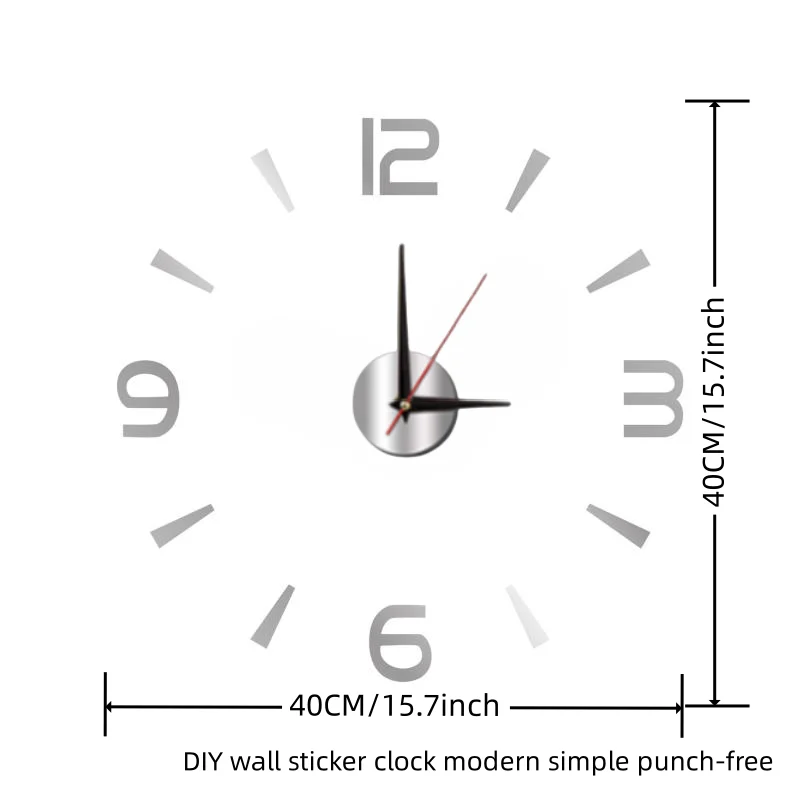 Large 3D Wall Clock Luminous Classic Wall Clocks DIY Digital Clock Wall Watches Stickers Silent Clock for Home Living Room Table thumbnail 6