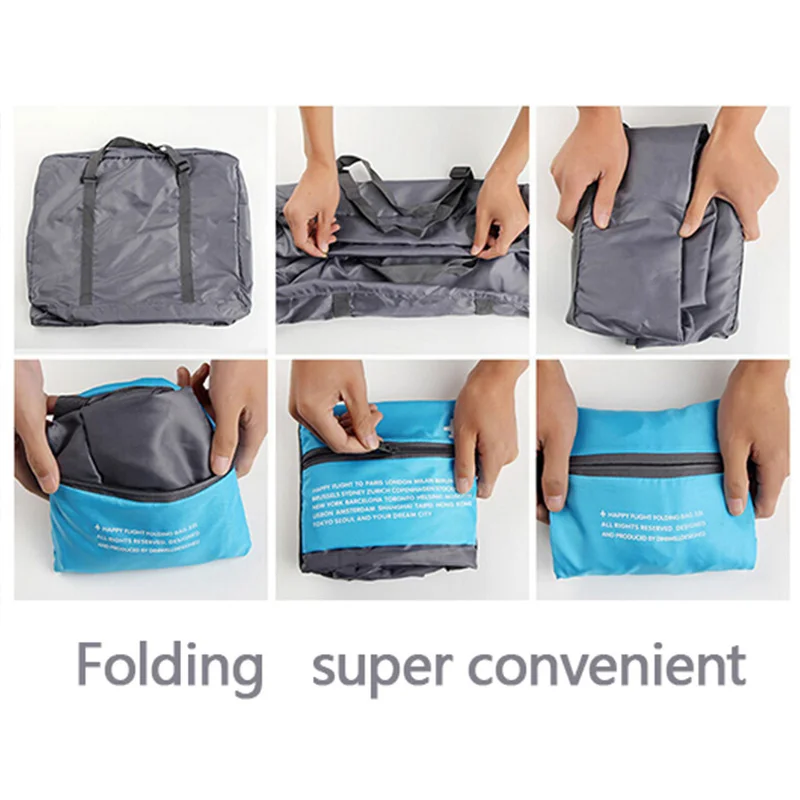 New Fashion WaterProof Travel Bag Large Capacity Bag Women Nylon Folding Bag Unisex Luggage Travel Handbags thumbnail 5