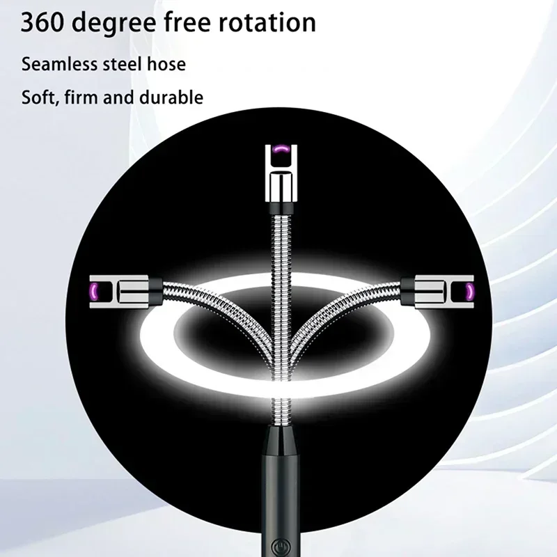 3PC Electronic Lighter Outdoor Kitchen C Type Rechargeable with Safety Lock Suitable for Candle Gas Stove Smoke Accessories New thumbnail 5