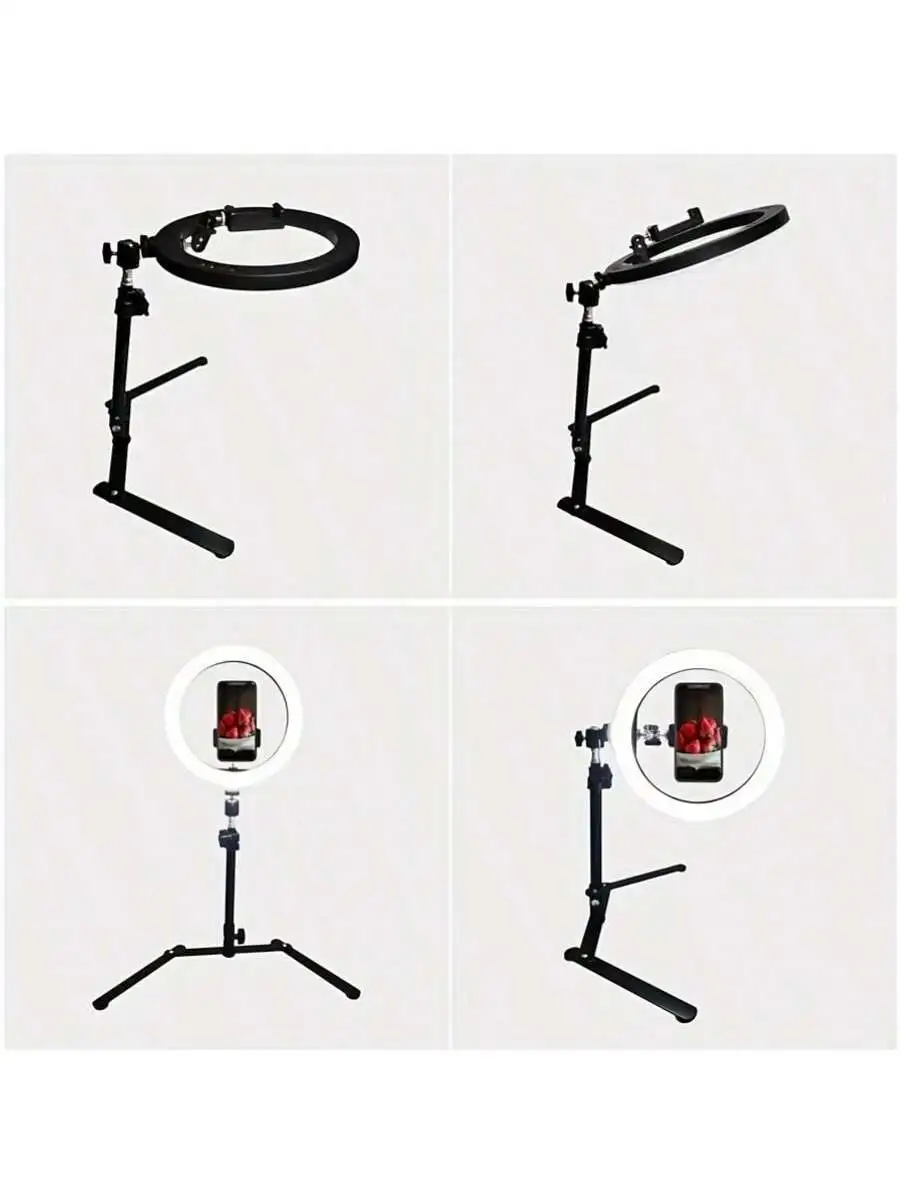 10-inch ring fill light + overhead rack mount, dimmable LED ring light thumbnail 3