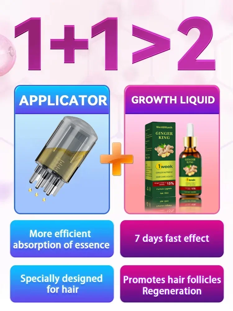 98% of buyers buy again, have more and more hair, say goodbye to baldness, thick hair,Hot selling product thumbnail 3