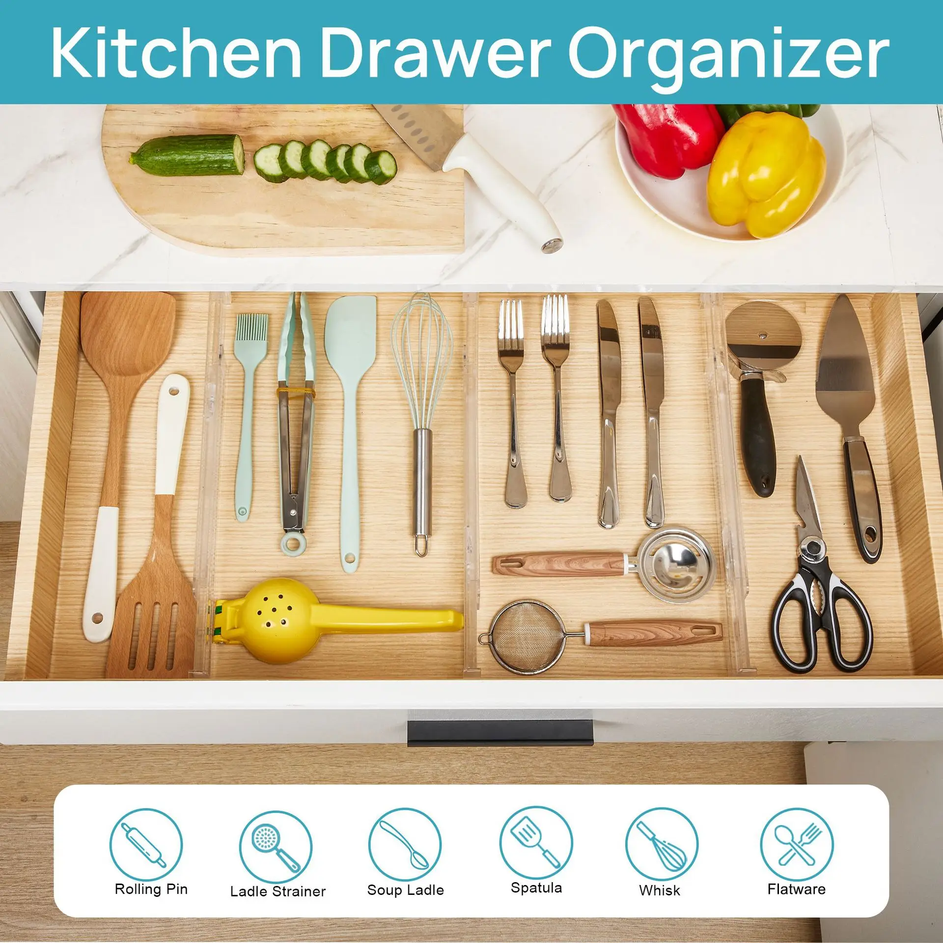 New Scalable Transparent Plastic Drawer Divider Wardrobe Partition Board For Organizing Clothes And Expandable Partitions thumbnail 3