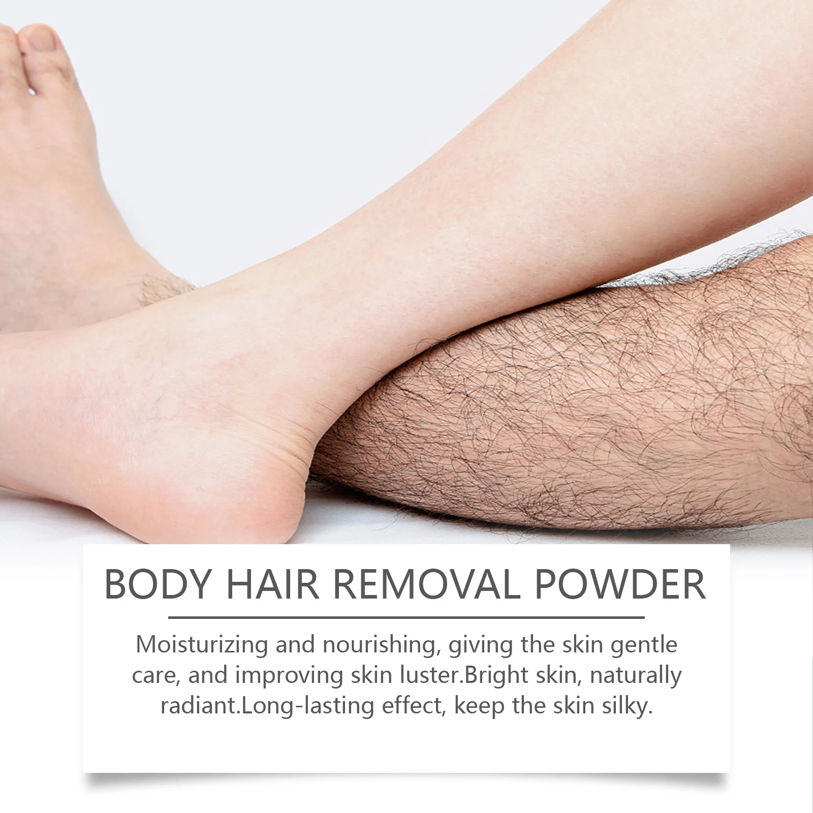 Body Hair Removal Powder 100g Gentle Depilatory Cream Activator for Smooth Legs Bikini Line Rose Formula Quick Rinse No Residue thumbnail 3