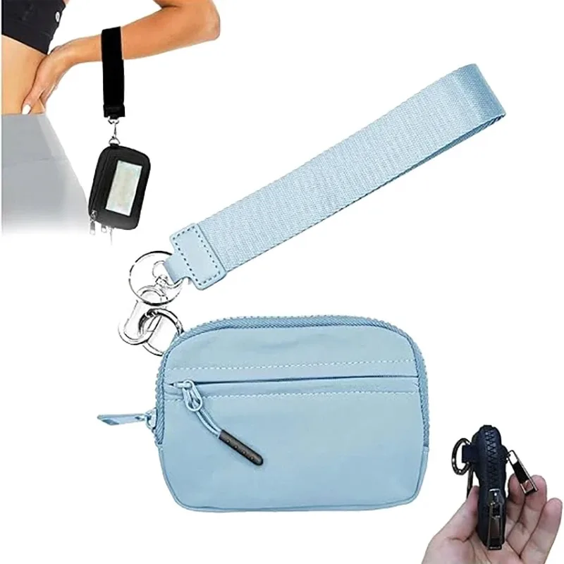 With Wrist Zip Coin Purse Ladies Casual Travel Bag Waterproof Nylon Small Wallet Multifunctional Card Holder thumbnail 4