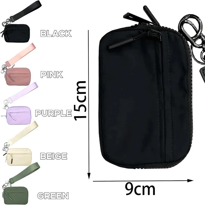 With Wrist Zip Coin Purse Ladies Casual Travel Bag Waterproof Nylon Small Wallet Multifunctional Card Holder thumbnail 5
