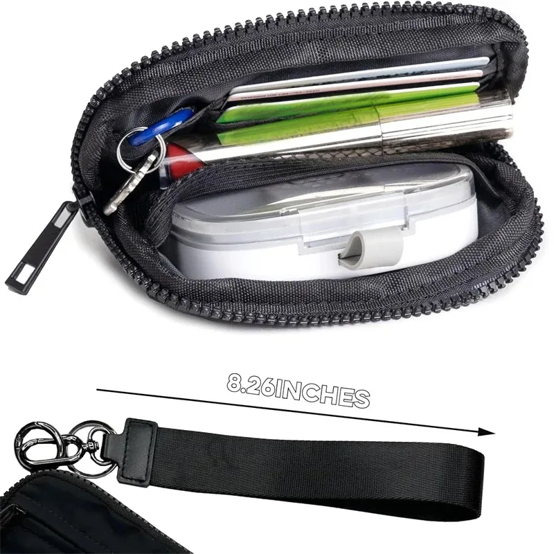 With Wrist Zip Coin Purse Ladies Casual Travel Bag Waterproof Nylon Small Wallet Multifunctional Card Holder thumbnail 6