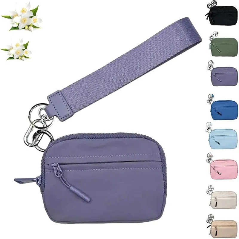 With Wrist Zip Coin Purse Ladies Casual Travel Bag Waterproof Nylon Small Wallet Multifunctional Card Holder thumbnail 3