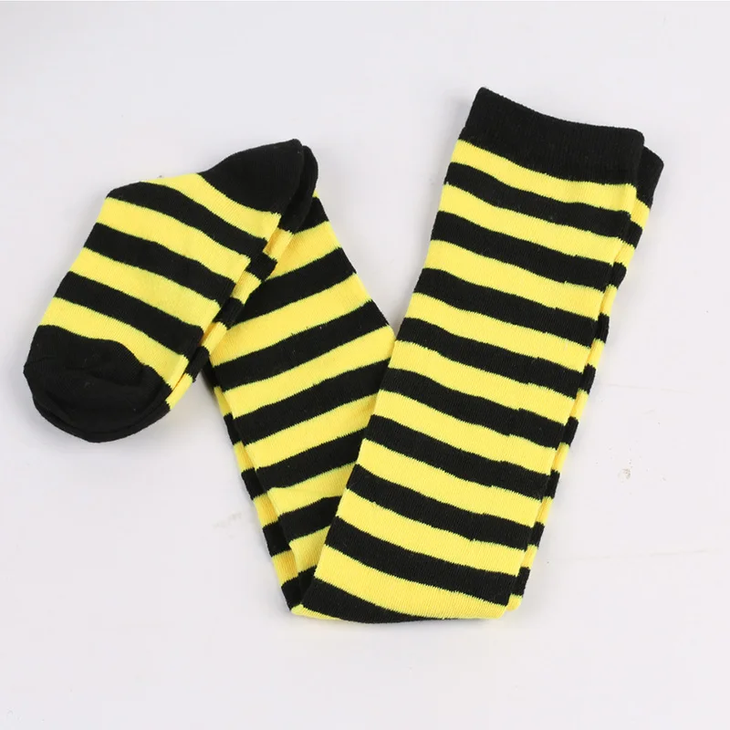 Autumn Winter Color Striped Stockings Japanese Over Knee Socks Fashion Women Keep Warm Sexy Slim Long Socks Striped Hosiery thumbnail 4