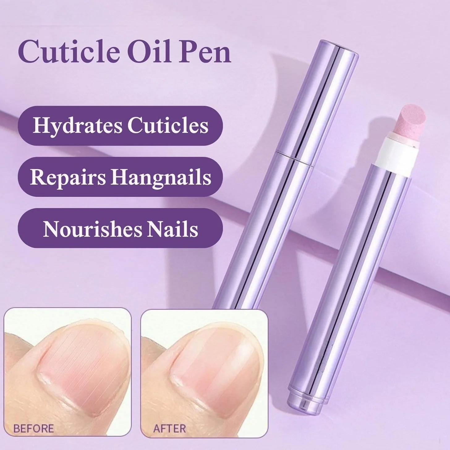 3-in-1 Cuticle Oil Pen Cuticle Pusher Nail Pen Dead Skin & Cuticle Remover Pen Nail Oil Pen with Ceramic Tip for Nails Care thumbnail 3