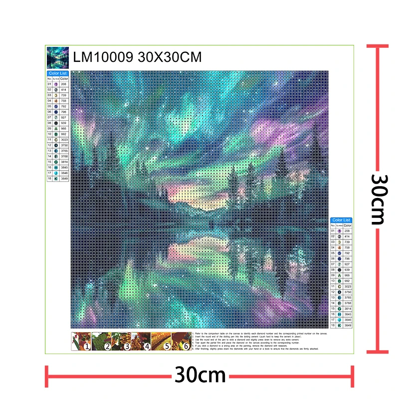 Diamond Art Painting Kits Accessories Paint Full Crystal New Mosaic 5D Diy Diamond Paintings 30x30 cm New 2025 Wall Art Pictures thumbnail 3