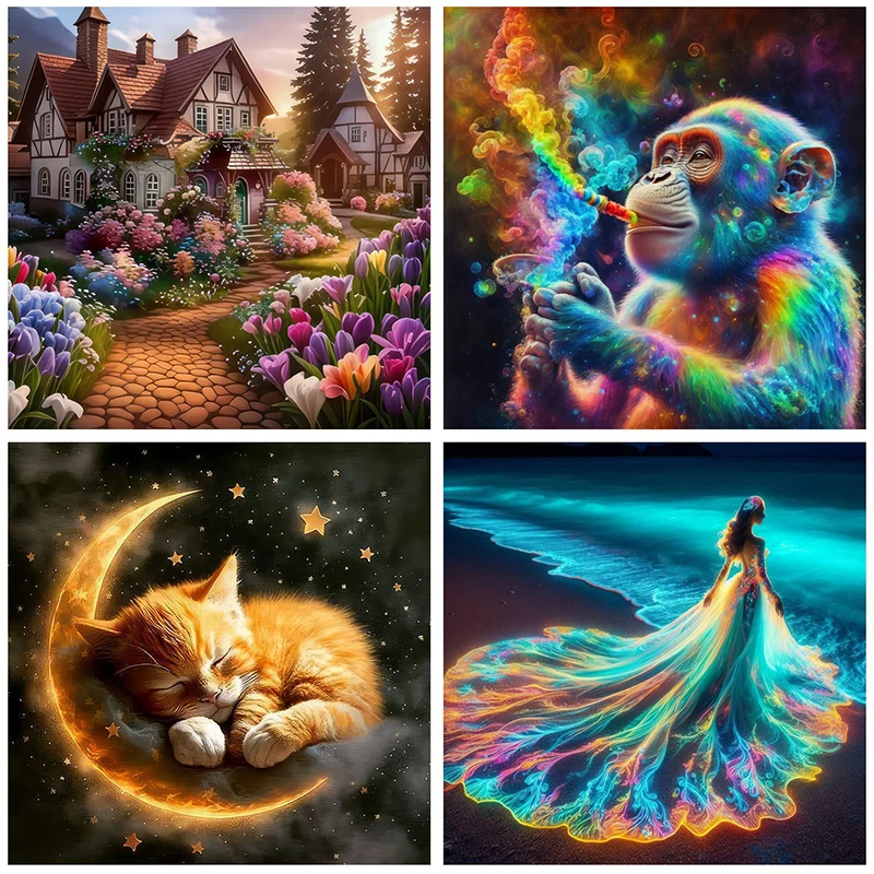 Diamond Art Painting Kits Accessories Paint Full Crystal New Mosaic 5D Diy Diamond Paintings 30x30 cm New 2025 Wall Art Pictures thumbnail 2