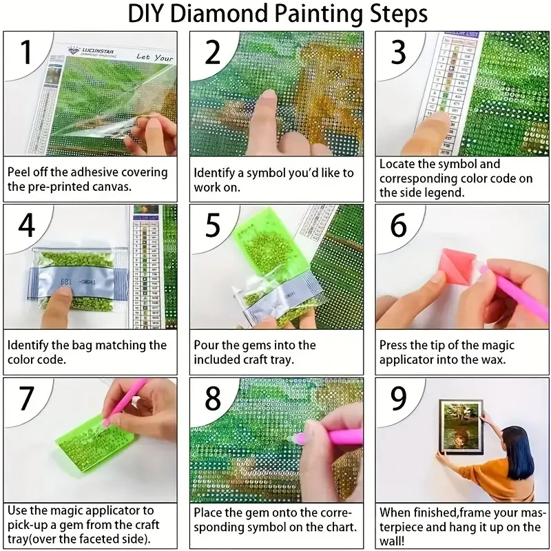 Diamond Art Painting Kits Accessories Paint Full Crystal New Mosaic 5D Diy Diamond Paintings 30x30 cm New 2025 Wall Art Pictures thumbnail 6