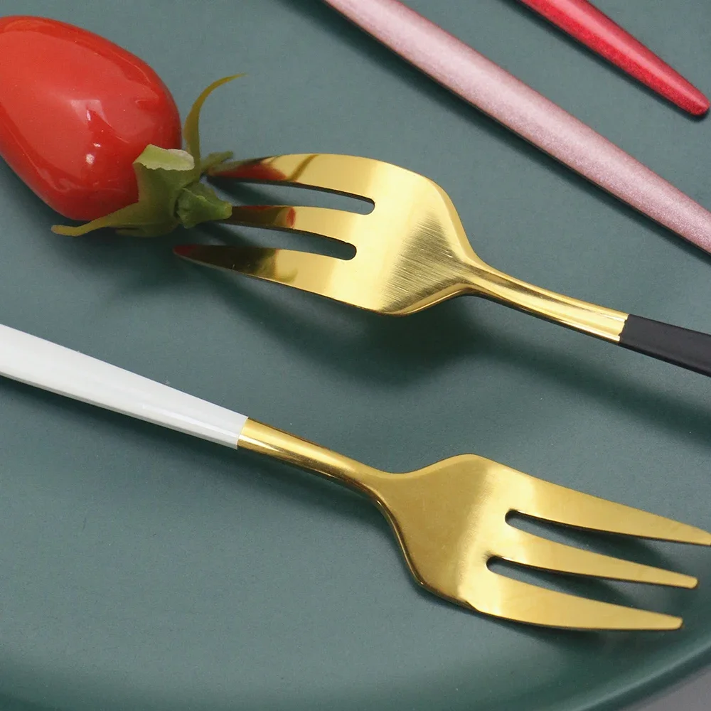 8Pcs Mini Stainless Steel Cake Fork Tea Forks Dessert Fork Tableware Cutlery Kitchen Silverware Dinnerware Flatware thumbnail 5