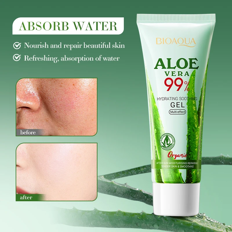 BIOAOUA Soothing Aloe Vera Gel For Face & Body Hydrating Moisturizing Repairing Sunburn Relief Acne Care For Sensitive Skin thumbnail 6