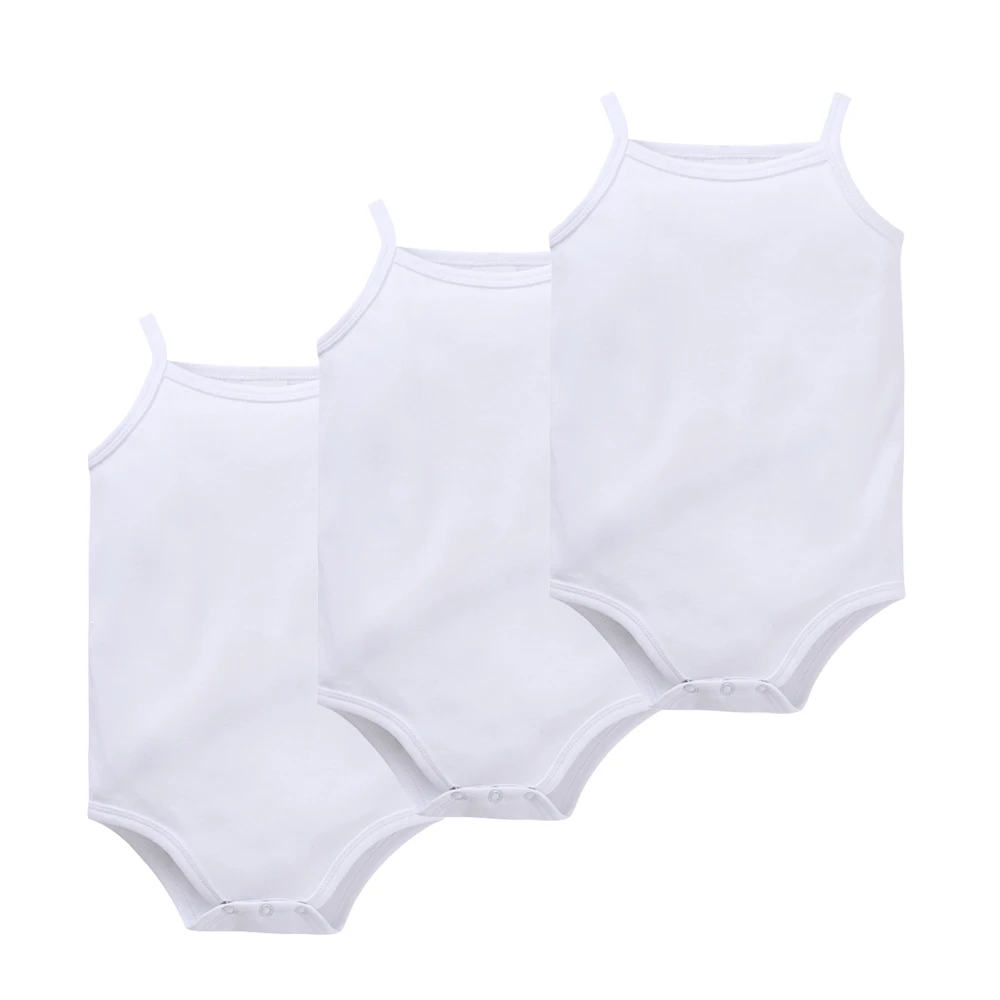 2025 Infant Baby Girls Boys Bodysuit 100% Cotton 1 pcs 2 pcs 3 pcs Sling Vest Design Newborn Clothes thumbnail 2