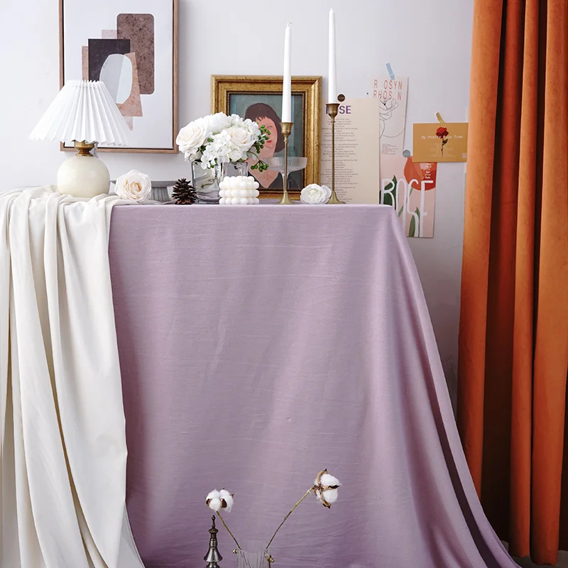 Solid Color 100% Cotton Fabric Sewing Tablecloth DIY Craft Quilting Washable Fabric for Sewing Embroidery Material Apparel Cloth thumbnail 2
