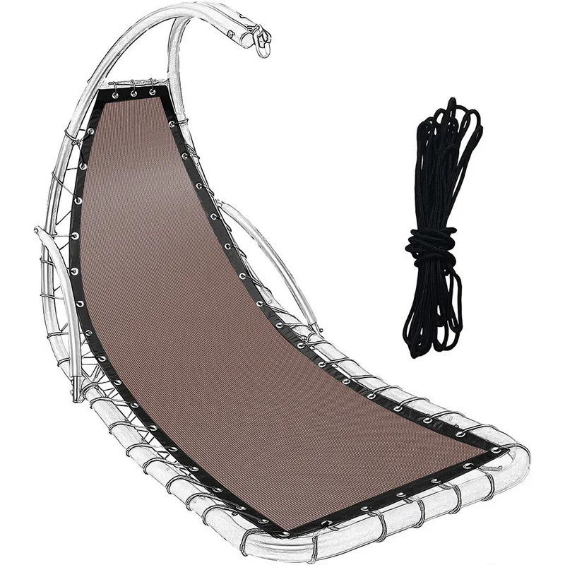 Black Replacement Seat Cloth For Textilene Hanging Swing Chair - 64x197x23CM Garden Swing Replacement Waterproof Dustproof thumbnail 5