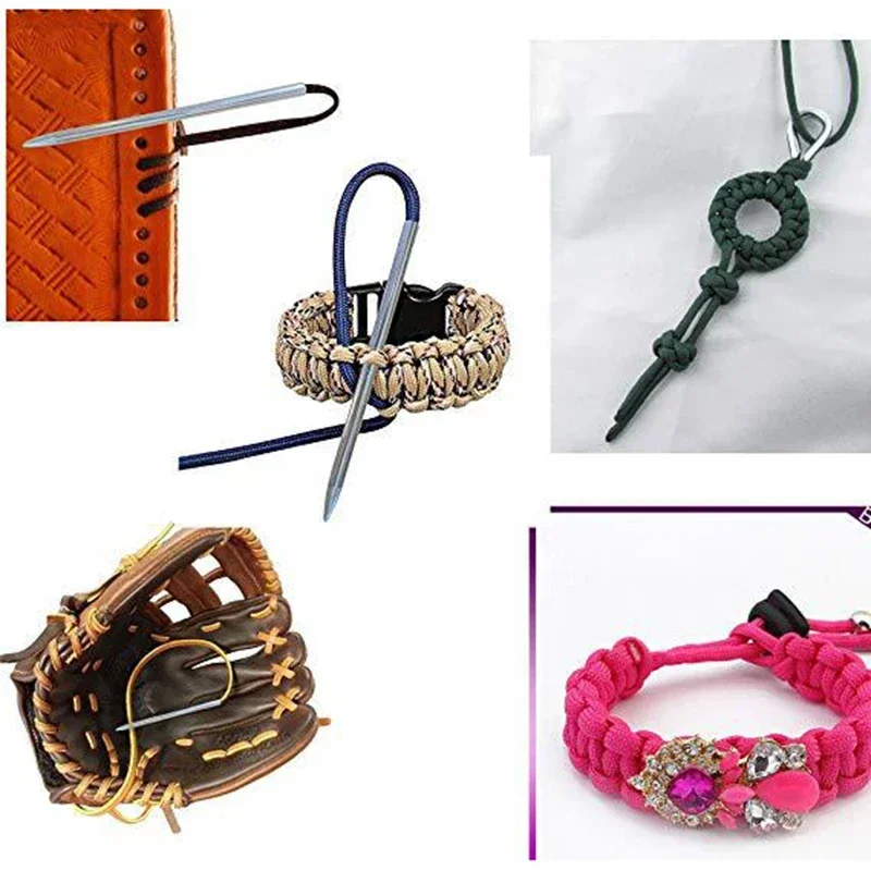 Aluminum Paracord Knitting Tool Set for DIY Bracelets Weave Tool Umbrella Rope Parachute Cord Needles Camping Outdoor Gear thumbnail 4
