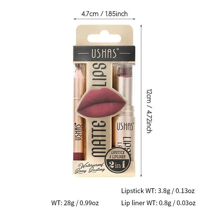 12 Color Matte Lipstick Set Long Lasting Nude Red Lipstick With Lipliner Not Dry Easy Coloring Lip Makeup Kit thumbnail 6