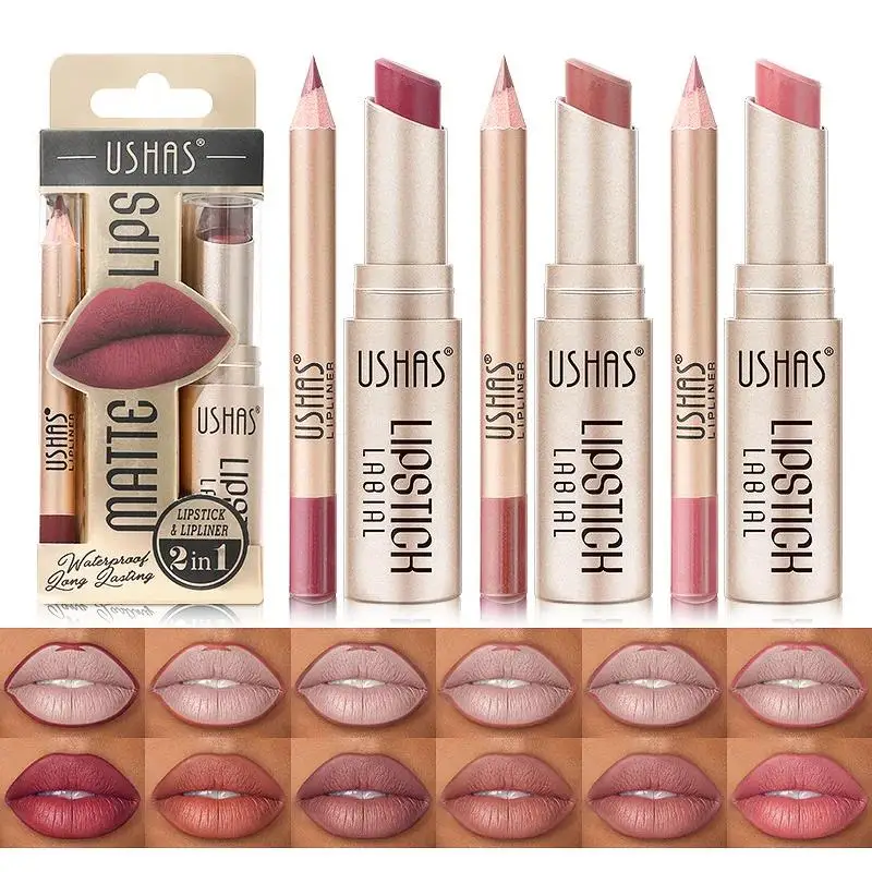 12 Color Matte Lipstick Set Long Lasting Nude Red Lipstick With Lipliner Not Dry Easy Coloring Lip Makeup Kit thumbnail 2
