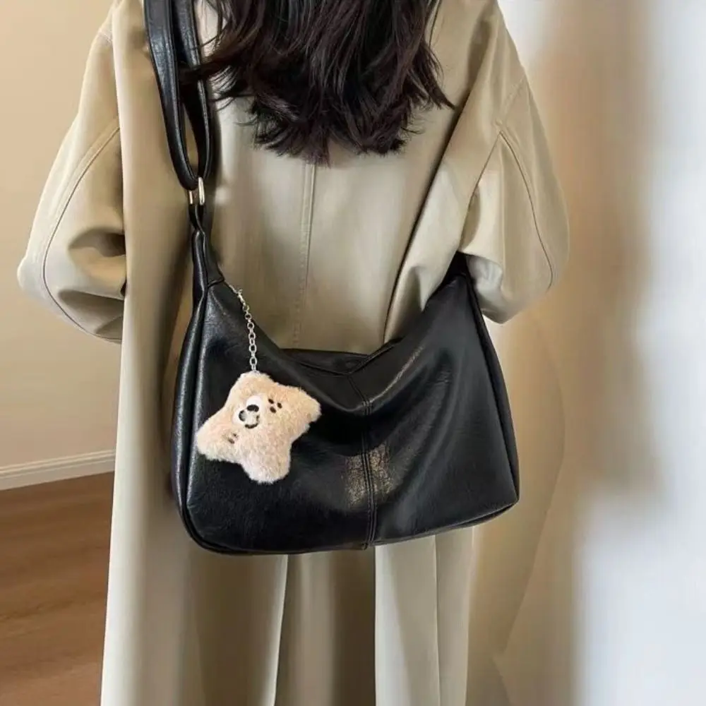 Trendy Slouchy Shoulder Bag for Women PU Leather Large Capacity Underarm Bag Retro Ladies Hobo Tote Bag thumbnail 4